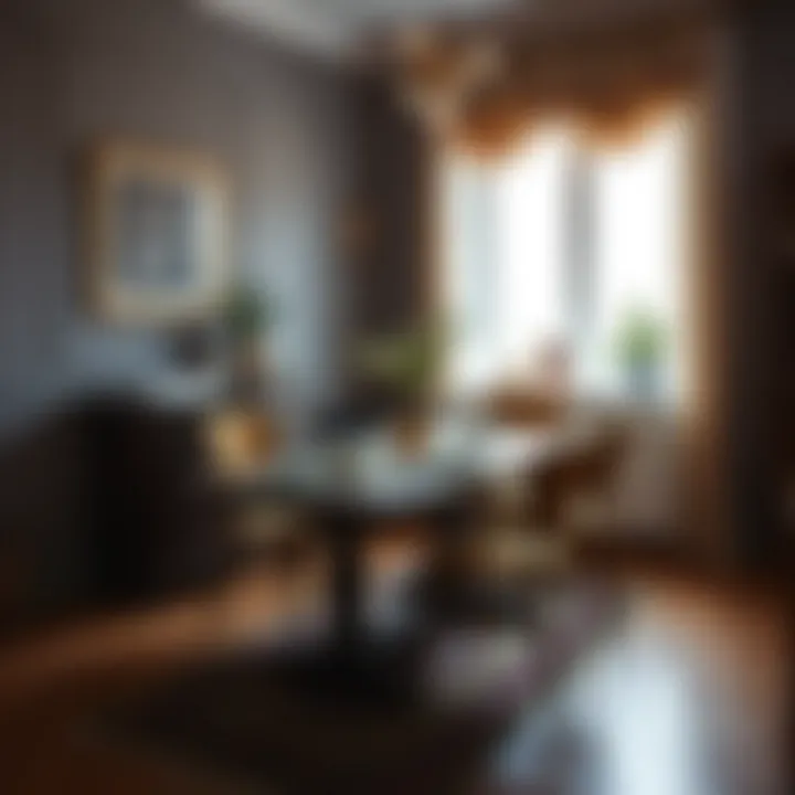 Decorative Runner Enhancing a Cozy Dining Area Cozy dining area featuring a decorative runner