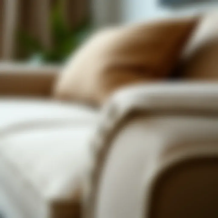High-Quality Materials in American Sofa Close-up of high-quality materials used in American sofa construction
