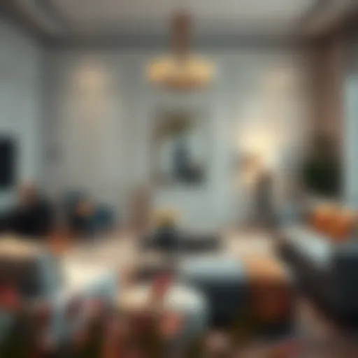 Harmony of Comfort and Aesthetics in Living Room Design Elegant living room showcasing the harmony between comfort and aesthetics