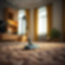 Innovative carpet lint remover in action