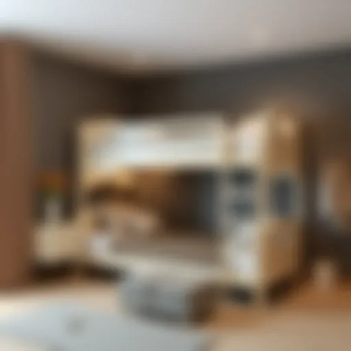 A modern bunk bed design showcasing innovative features