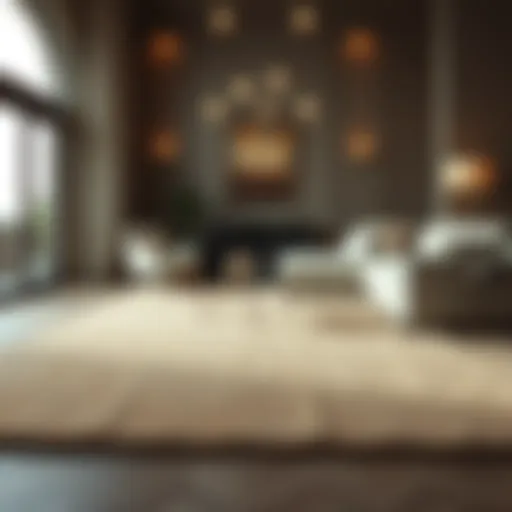 Elegant living room showcasing a felt base carpet