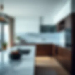 Stylish kitchen countertop design showcasing modern aesthetics