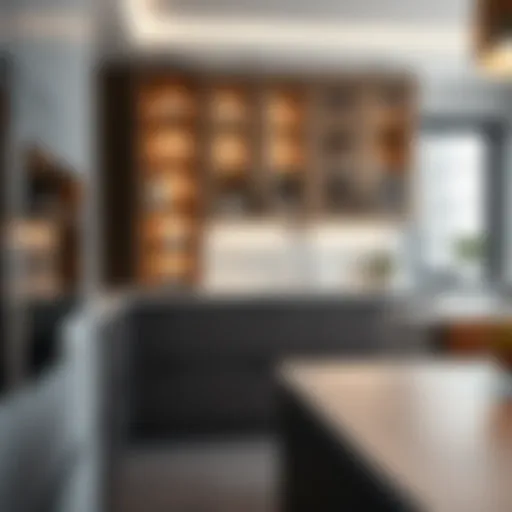 Stylish kitchen pantry cabinet showcasing modern design