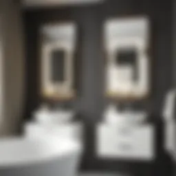 Elegant mirror cabinet design enhancing bathroom decor