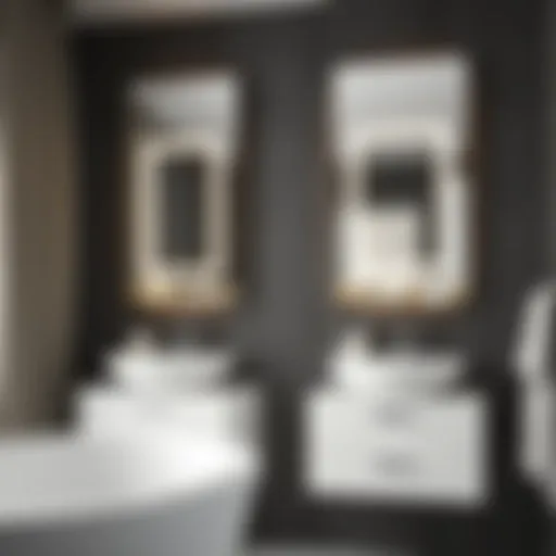Elegant mirror cabinet design enhancing bathroom decor