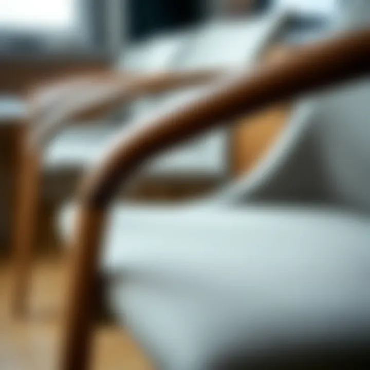 Ergonomic Features of Armless Chairs Close-up of ergonomic features of an armless chair