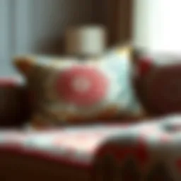 Luxurious couch pillow covers showcasing vibrant patterns