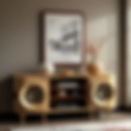 Elegant console cabinet with unique design