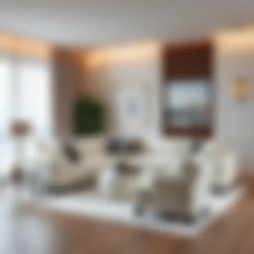 Elegant cream corner sofa in a modern living room setting