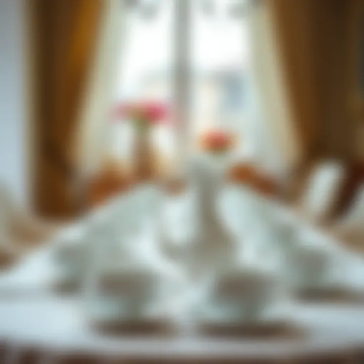 Elegant Table Setting with Kütahya Porcelain Beautifully set table with Kütahya porcelain cups