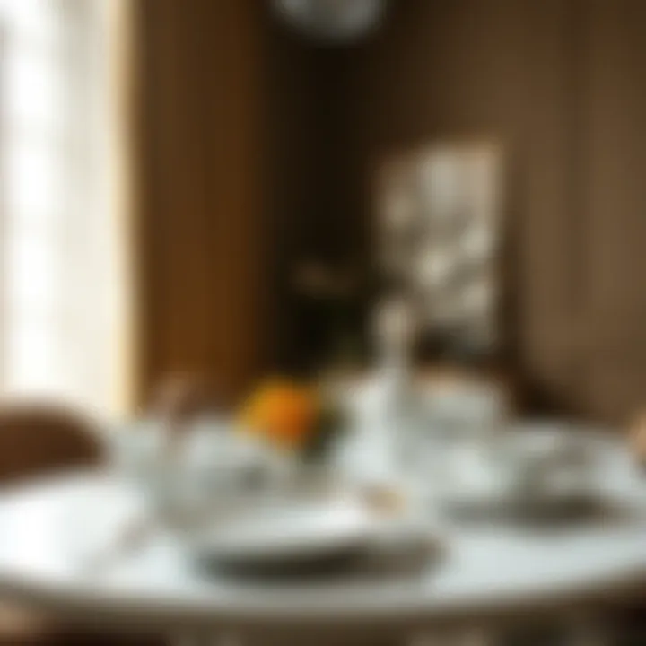 Stylish dining table featuring Kütahya porcelain serving plates