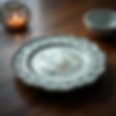 Elegant Kütahya porcelain serving plate showcased with intricate designs