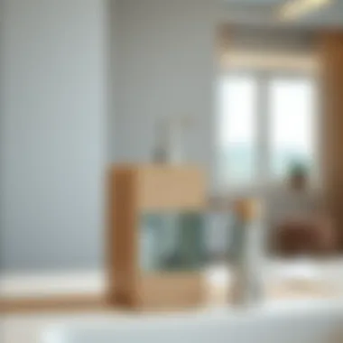 Chic large liquid soap dispenser integrated into a minimalist design