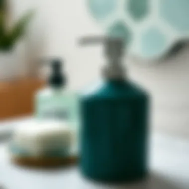 Stylish large liquid soap dispenser made from sustainable materials