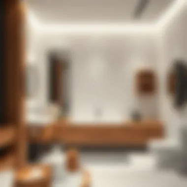 Modern Aesthetics in Lavabolu Bathroom Space Contemporary bathroom featuring stylish cabinet and decor