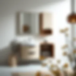 Elegant bathroom cabinet with sink integration