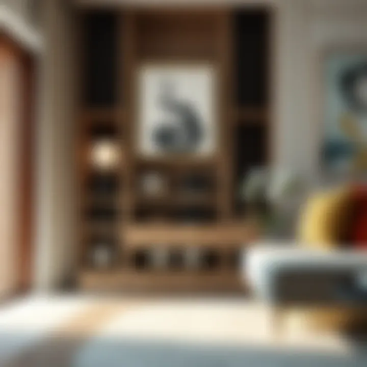 Chic Shoe Storage in Luxurious Home A chic shoe storage solution integrated into a luxurious home interior, emphasizing style and utility.