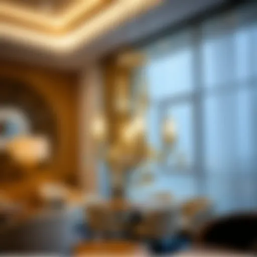 Elegant chandelier showcasing modern design elements