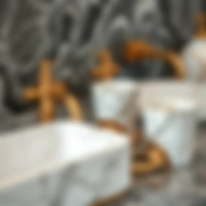 Intricate Marble Patterns Close-up of intricate marble patterns on bath accessories