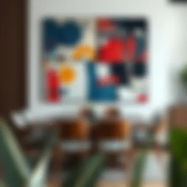 Modern Abstract Paintings that Enhance Dining Ambiance Modern abstract paintings enhancing dining ambiance