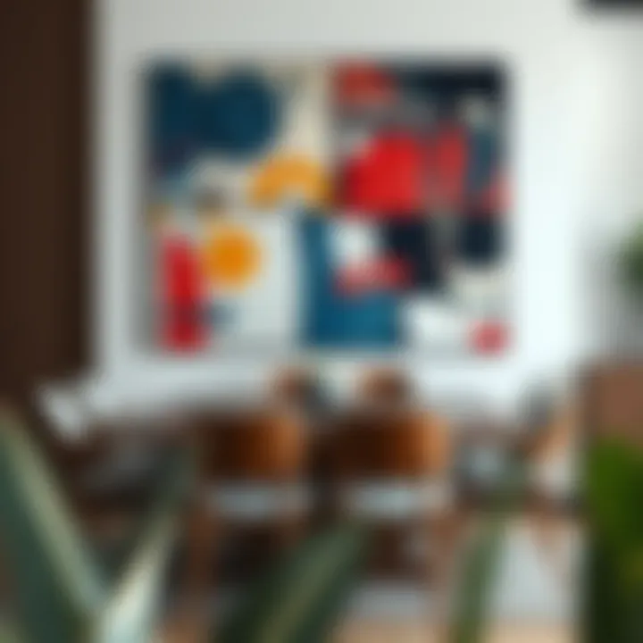 Modern Abstract Paintings that Enhance Dining Ambiance Modern abstract paintings enhancing dining ambiance