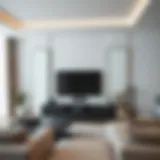 Sleek Modern Design Sleek modern TV unit in a contemporary living room