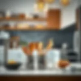 Chic kitchen utensils in a modern setting