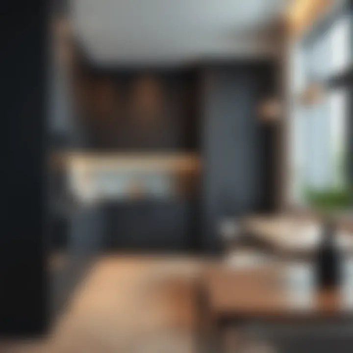 Sleek and Functional Kitchen Interior Minimalist kitchen interior showcasing functional decor