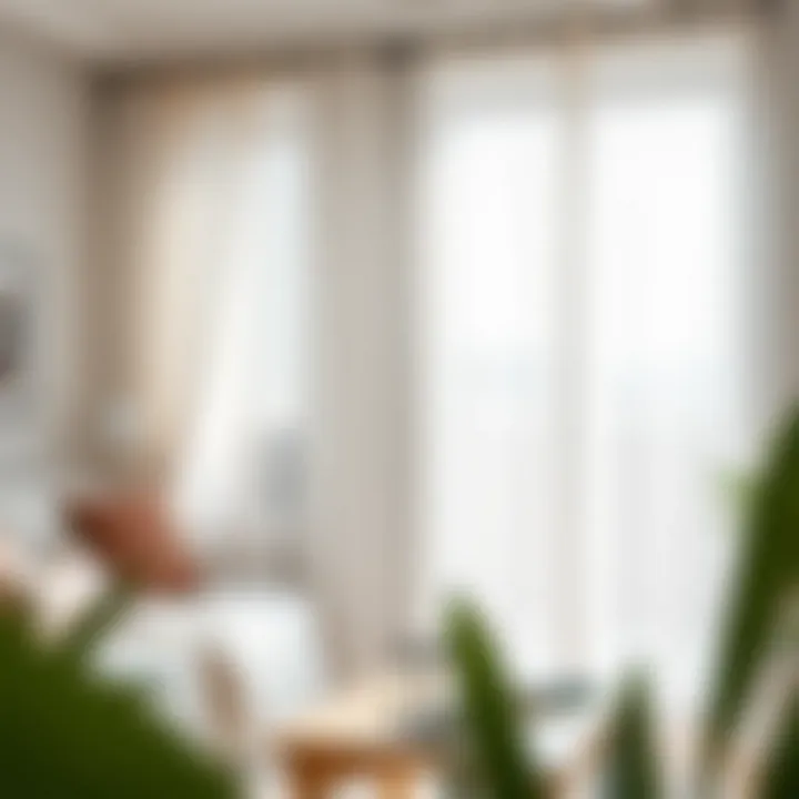Minimalistic Tulle Curtains for a Sleek Look Minimalistic tulle curtains enhancing a minimalist decor