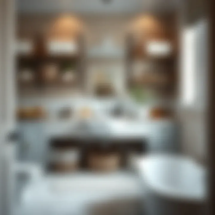 Chic Storage Solutions for Bathrooms Organized bathroom storage solutions with decorative elements