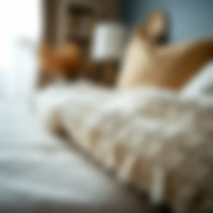 Close-up of textured fabric in a blanket
