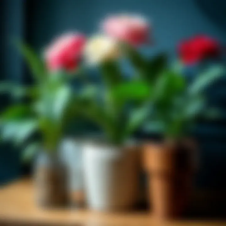 A visually appealing arrangement of care tips for indoor flowering plants