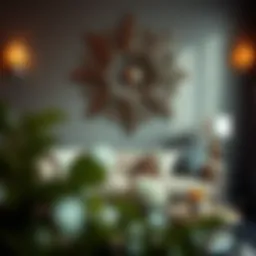 Elegant wall decor enhancing living room aesthetics