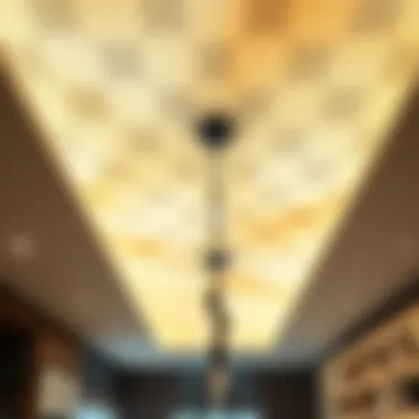 Creative tension ceiling featuring unique patterns