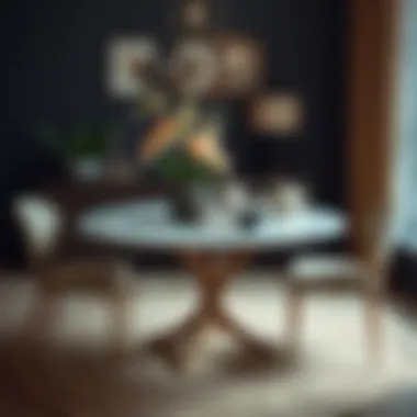 Chic Round Table Chic round table with artistic elements