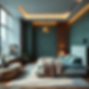 Textures of Serenity Stylish combination of textures in a serene water green bedroom