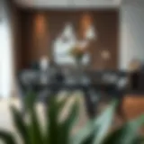 Elegant black dining table set with modern decor