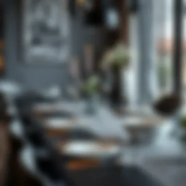 Chic Setting for Black Dining Table Arrangement Sophisticated black dining table arrangement in a chic setting