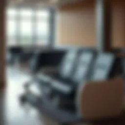 Contemporary sports-style seating arrangement