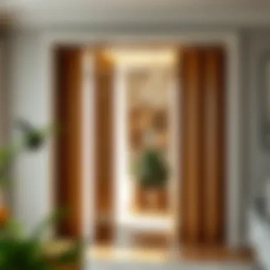 Accordion Doors Enhancing Open Space in Interiors Stylish interior featuring accordion doors enhancing open space