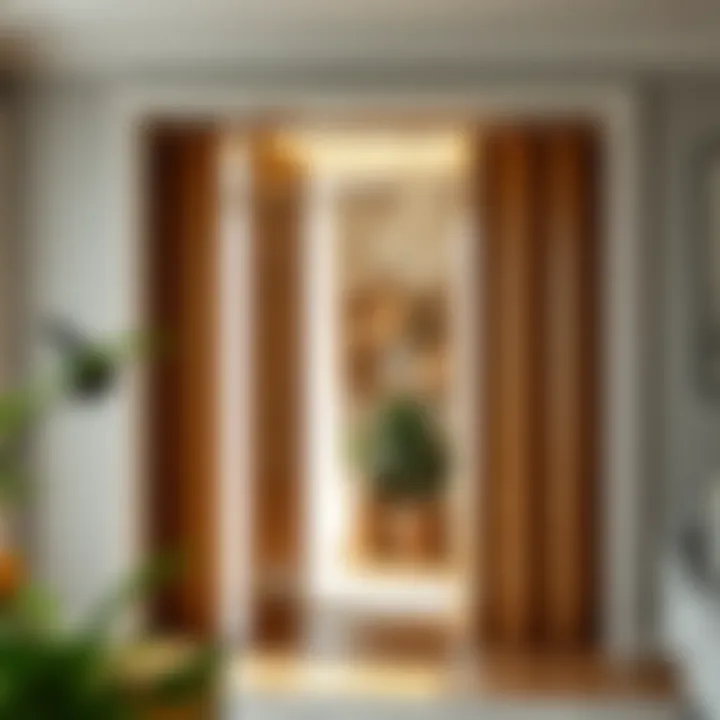 Accordion Doors Enhancing Open Space in Interiors Stylish interior featuring accordion doors enhancing open space