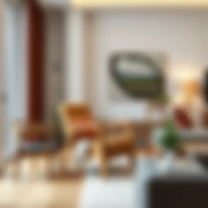 Wooden Armchair Enhancing Modern Interiors Stylish wooden armchair in a modern living room