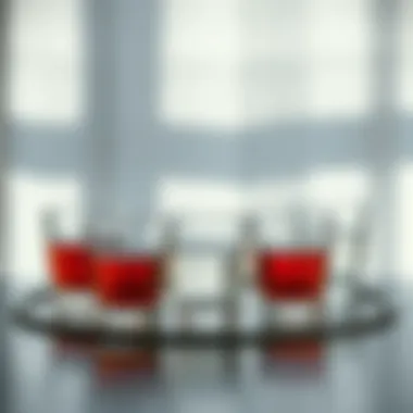 Artful Water Glass Ensemble Artistic glass water cups arranged aesthetically