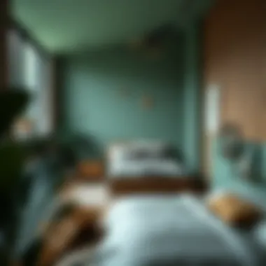 Chic Sustainability Sustainable materials in a chic water green bedroom design