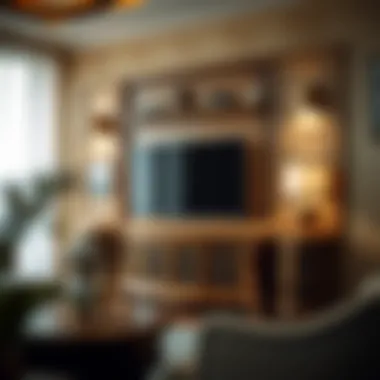 Timeless Craftsmanship Classic wooden television unit with intricate design