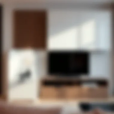 Sleek Minimalism Minimalist television unit showcasing geometric design