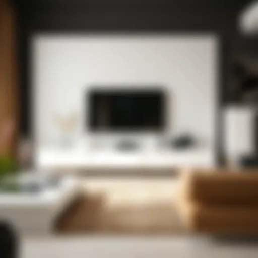 Modern television unit in a stylish living room