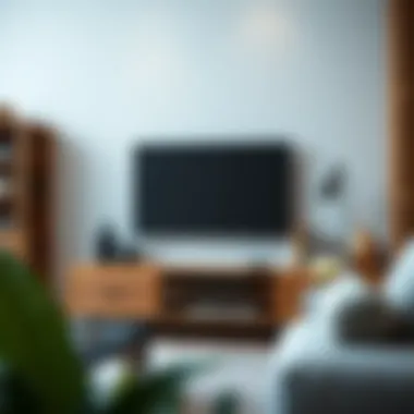 Stylish Arrangement of Accessories Stylish arrangement of TV unit accessories showcasing different styles