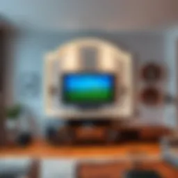 Elegant TV wall with stylish decor